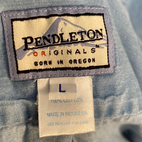 Pendleton Distressed Chambray Blouse - Picture 7 of 7